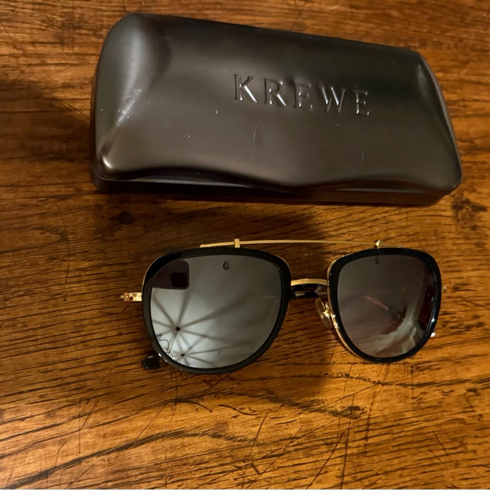 KREWE Gold and Black Sunglasses